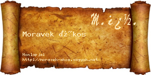 Moravek Ákos névjegykártya