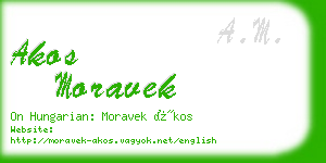 akos moravek business card